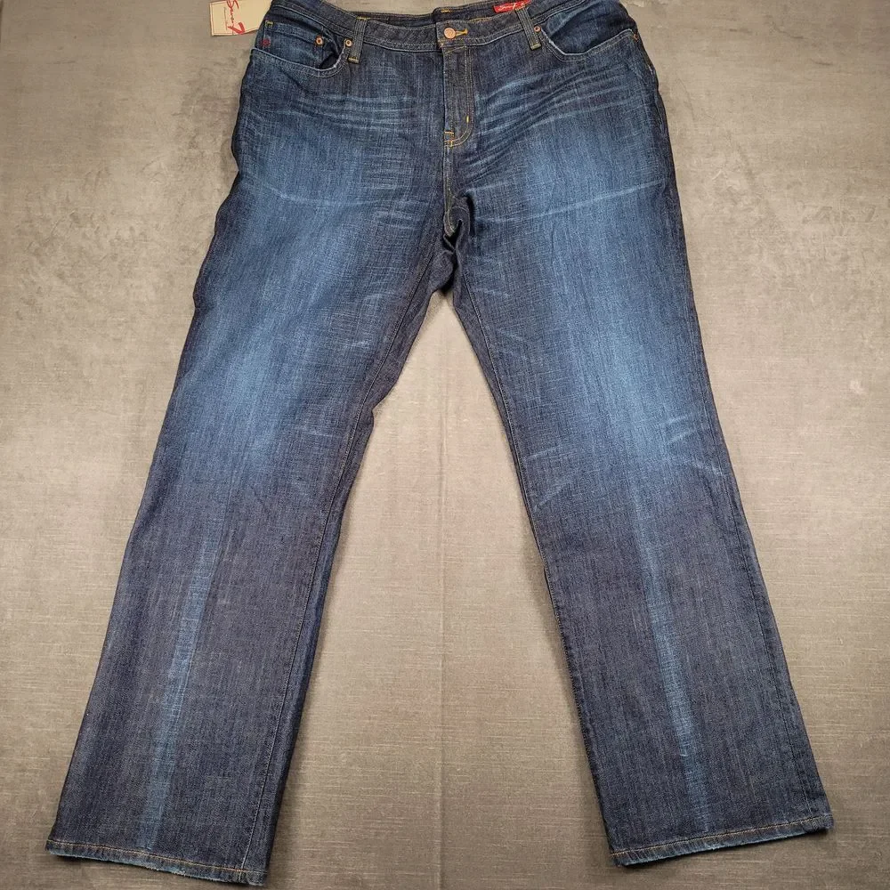 Seven7 Classic Straight Leg Medium Wash Denim Jeans Womens Size 20 New